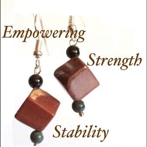 Chocolate Red Jasper Handmade Earrings